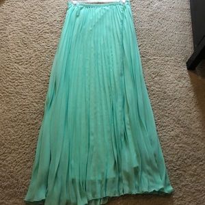 Pleated Maxi Skirt